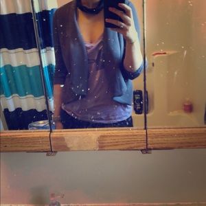 Grey women’s blazer size small stretch